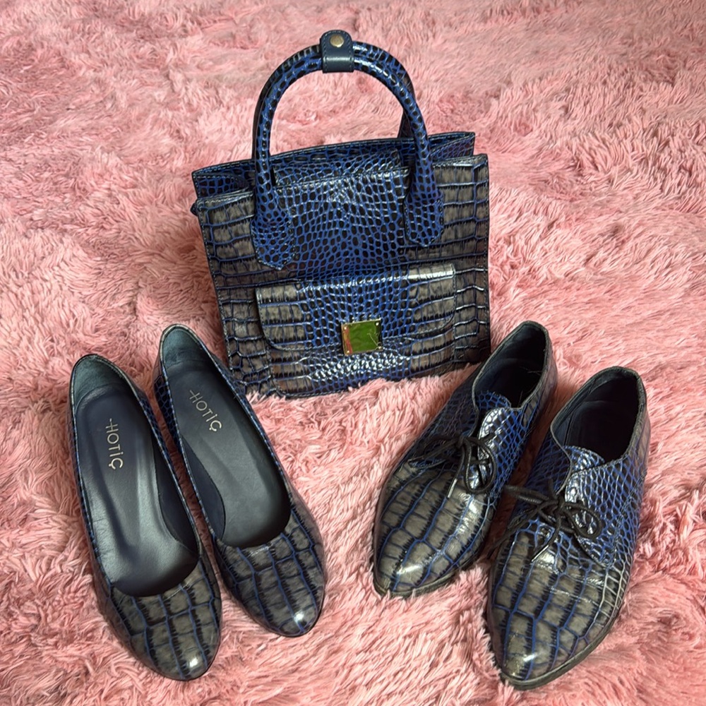 Genuıne Leather Shoes & Purse Bundle